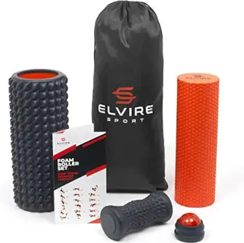 Foam Roller for Physical Therapy | Deep Tissue Muscle Roller Set - Includes: Back Roller x2, Massage Roller, Massage Ball, Foot Roller - Foam Roller for Back, Neck, Feet & Leg Roller